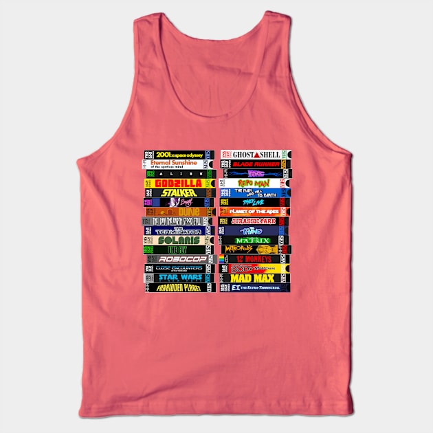 Science Fiction / Sci Fi VHS Movie Stack Tank Top by darklordpug